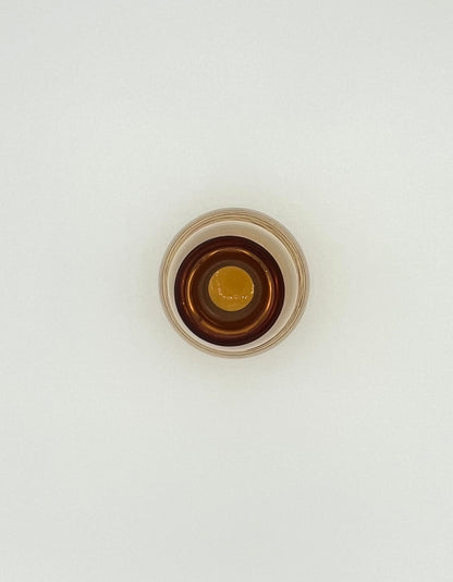 Vintage Handblown Amber Glass Decanter