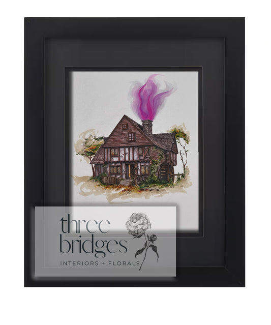 Sanderson Sisters' Cottage Hand-Rendered Original