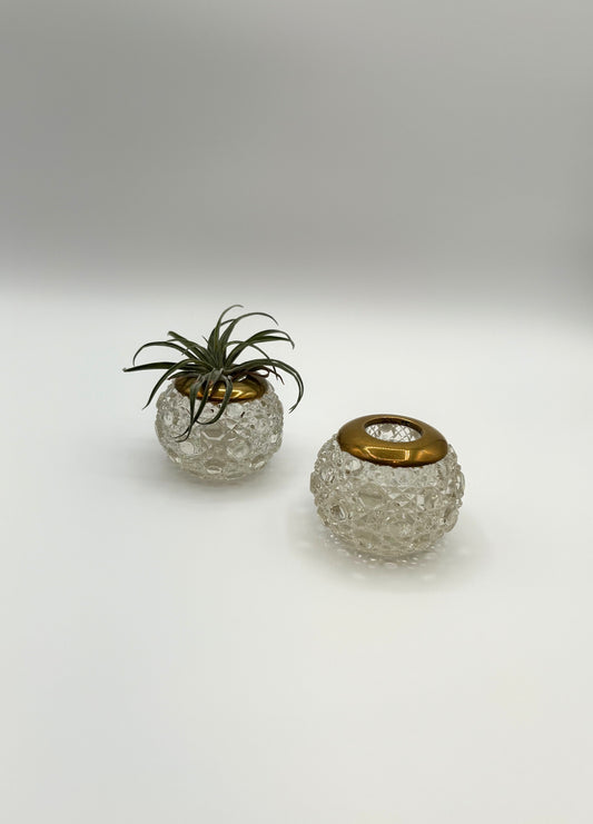 Glass Taper Candle Holders Set of 2