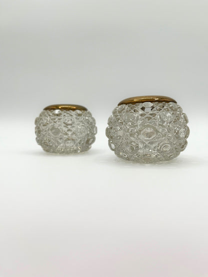 Glass Taper Candle Holders Set of 2