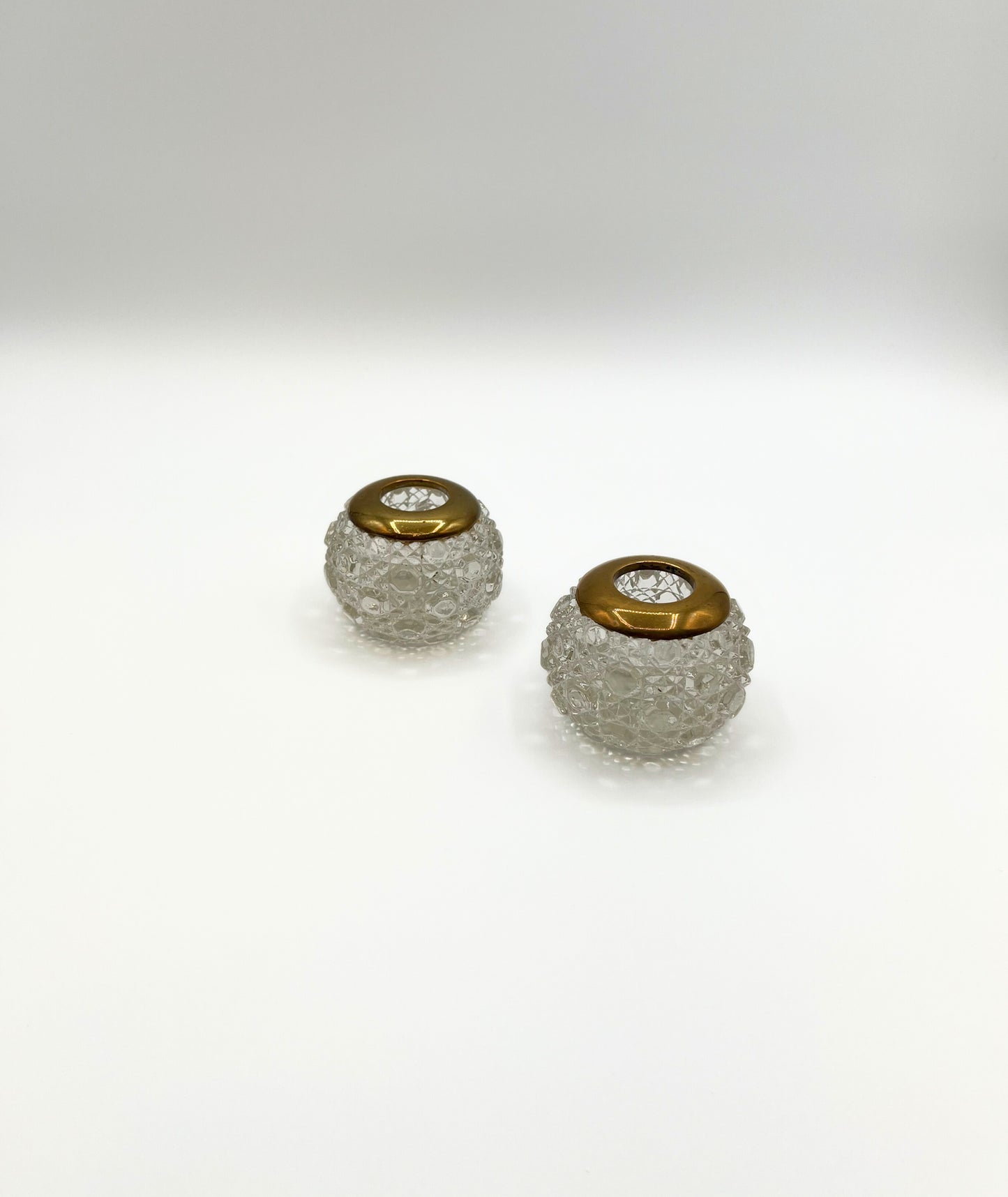 Glass Taper Candle Holders Set of 2